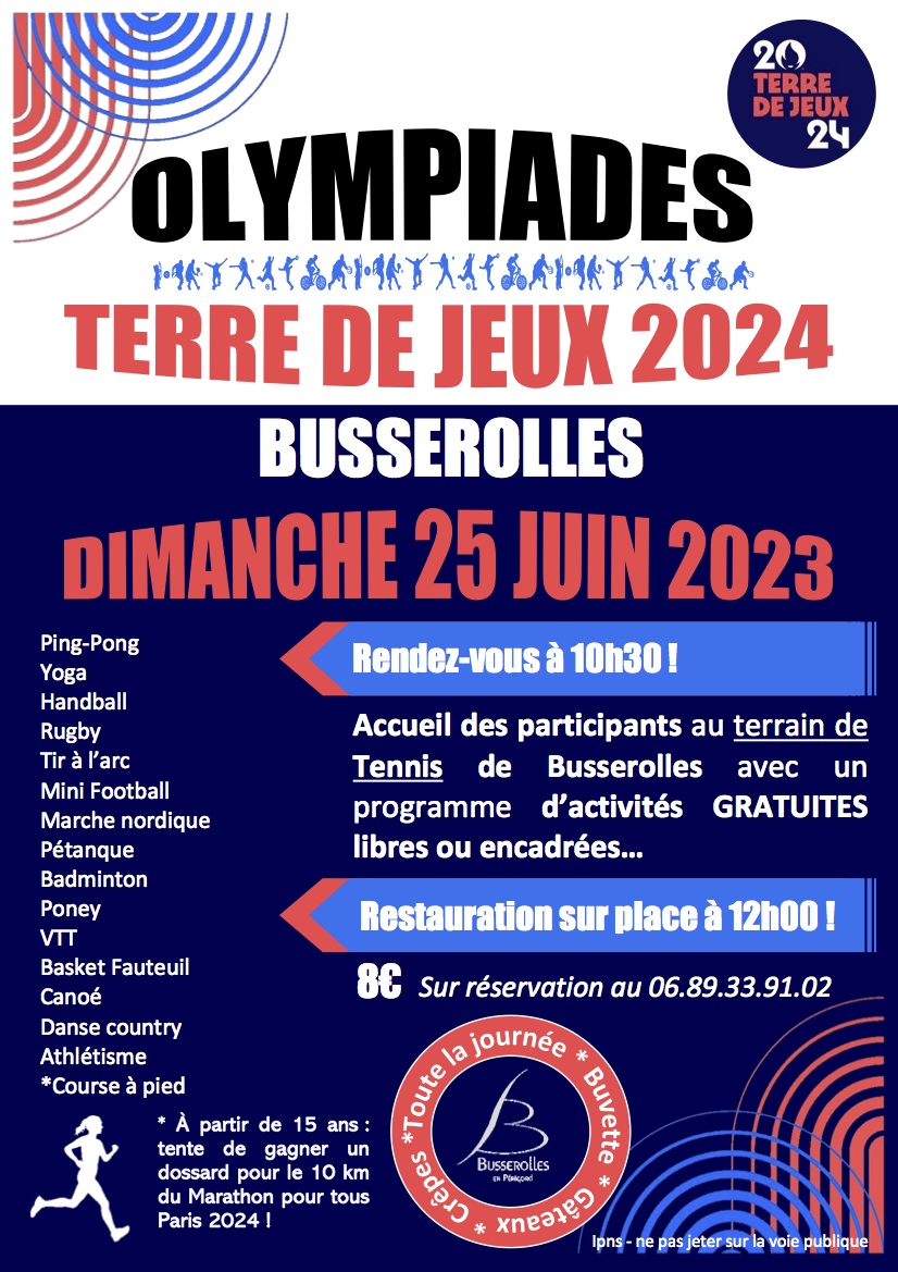 olympiade-Busserolles affiche